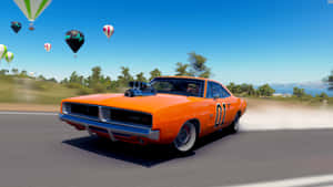 General Lee Car Balloon In The Sky Wallpaper