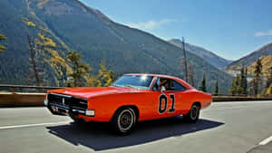 General Lee Car Mountain Road Wallpaper