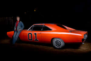 General Lee Orange Car Wallpaper