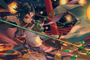 Genshin Impact Character Xiao Fighting Stance Wallpaper