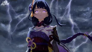 Genshin Impact Raiden Shogun Sad Wallpaper