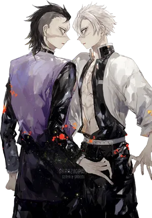 Genya And Sanemi Face-off Wallpaper