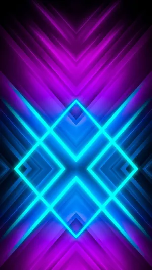 Geometric Diamond Neon Phone Wallpaper