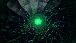 Geometric Vortex Of Vibrant Shapes And Colors Wallpaper