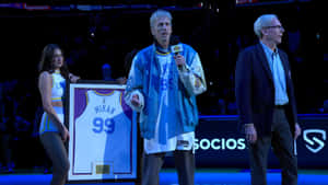 George Mikan Honoring Jersey Retirement Ceremony Wallpaper