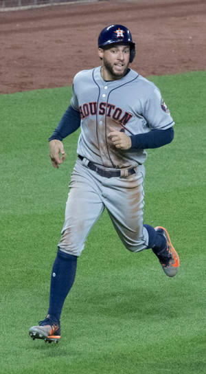 George Springer Running Houston Astros Wallpaper