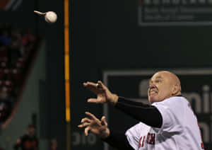 George Steele Catching The Baseball Wallpaper