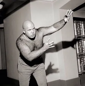 George Steele Extending Hand Pose Wallpaper