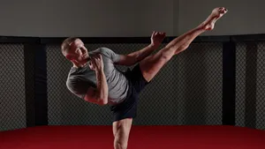 Georges St-pierre High Kick Wallpaper