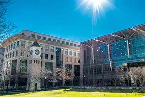 Georgetown University Buildings With Bright Sun Wallpaper