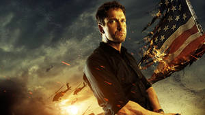 Gerard Butler Olympus Has Fallen Movie Poster Wallpaper