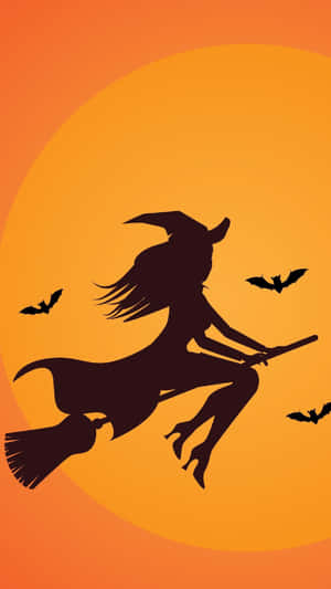 Get In The Spirit Of Halloween With This Spooky Witch Aesthetic Wallpaper