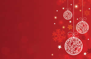 Get Into The Festive Spirit With A Red Aesthetic Christmas! Wallpaper
