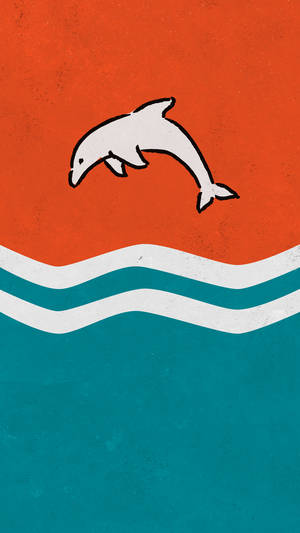 Get Into The Game With The Miami Dolphins Iphone Wallpaper