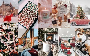 Get Into The Holiday Spirit With A Festive Christmas Mac Aesthetic Wallpaper