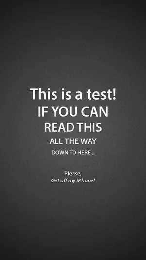 Get Off My Phone Test Wallpaper