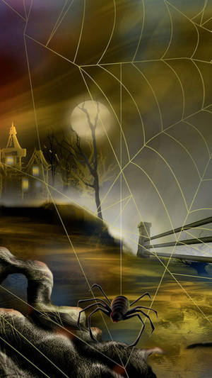 Get Ready For A Spooky Halloween Night With This Scary Iphone Wallpaper! Wallpaper