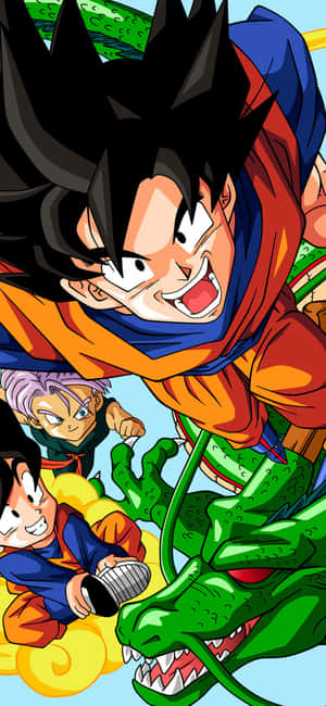Get Ready For Exciting Dragon Ball Action On Your Iphone Wallpaper