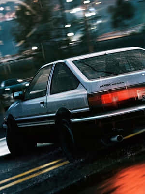 Get Ready For The Ride Of Your Life With The Thrilling Initial D Phone. Wallpaper