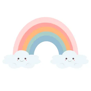 Get Ready For The Summer With This Bright And Cheerful Pastel-colored Rainbow Wallpaper