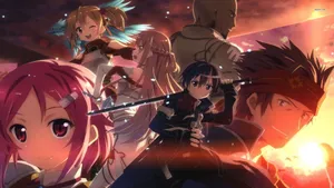 Get Ready To Step Into A World Of Fantasy With Sword Art Online Characters! Wallpaper