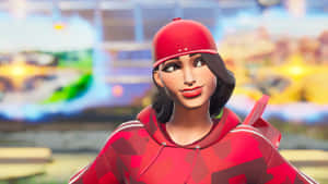 Get Ready To Strike With The Ruby Fortnite Skin Wallpaper