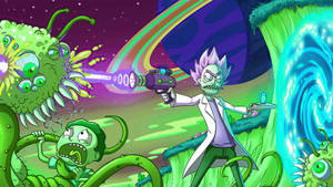 Get Stuck Down The Rabbit Hole With Rick And Morty Wallpaper