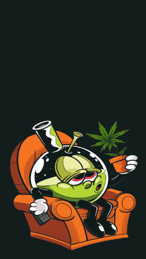 Get The Funk Out With Cartoon Weed Wallpaper