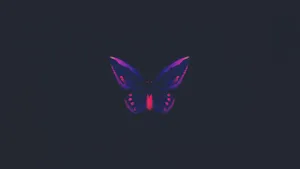 Get The Job Done With A Stylish Laptop Covered In Butterflies Wallpaper