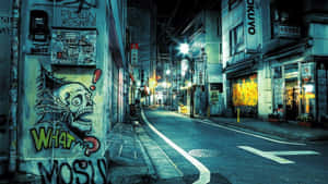 Ghetto Hood Skull Graffiti Wall Wallpaper