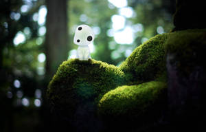 Ghibli Kodama Moss Rock Wallpaper