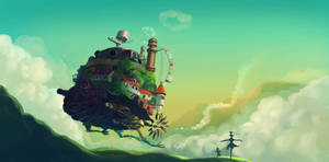 Ghibli Laputa Floating City Wallpaper