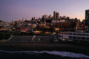 Ghiradelli Square Ocean At Night Wallpaper