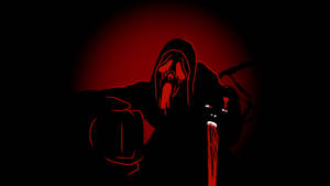 Ghostface Dark Red Art Wallpaper