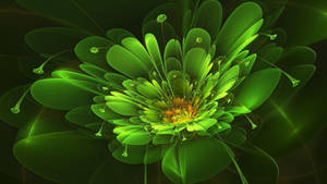 Giant Neon Green Flower Wallpaper