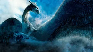 Giant Old Green Water Dragon Wallpaper