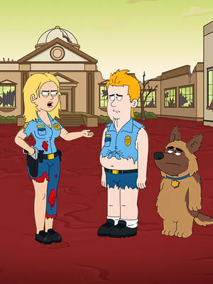 Gina And Kevin In Tattered Uniforms From Paradise Pd Wallpaper