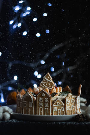 Gingerbread House Cake Wallpaper