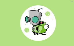 Gir, The Sidekick Of Invader Zim, Having Fun Wallpaper