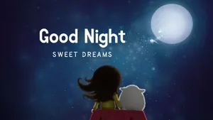 Girl And Pet Sweet Dreams Wallpaper