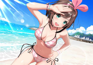 Girl In Bikini Kizuna Art Wallpaper