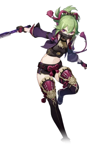 Girl Jumping Inazume Genshin Wallpaper