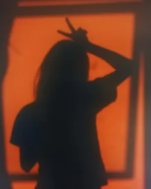 Girl's Orange Shadow Pfp Wallpaper