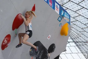 Girl Sport Climbing Indoor Wallpaper