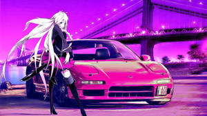 Girl With Car Aesthetic Pfp Wallpaper