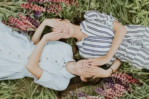 Girls Best Friend Covering Eyes Wallpaper