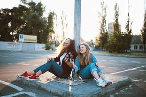 Girls Best Friend Drinking Coke Wallpaper