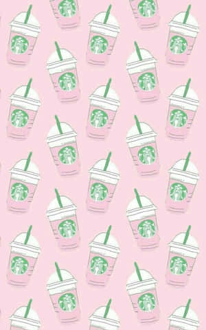 Girly Aesthetic Starbucks Pastel Pink Coffee Drink Wallpaper