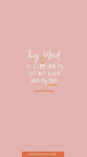 Girly Bible Verse In Basic Theme Wallpaper