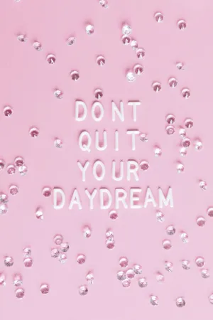 Girly Don't Quit Encouraging Quote Wallpaper